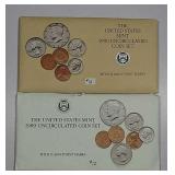 1989 & 1990  US. Mint  Uncirculated sets
