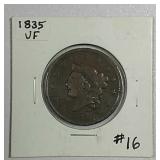 1835  Coronet Large Cent   VF