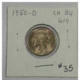 1950-D  Jefferson Nickel   Ch BU