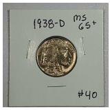 1938-D  Buffalo Nickel   MS-65+