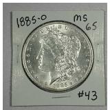 1885-O  Morgan Dollar   MS-65
