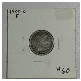 1900-O  Barber Dime   F