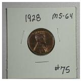 1928  Lincoln Cent   MS-64