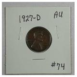 1927-D  Lincoln Cent   AU