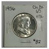 1956  Franklin Half Dollar   Ch BU-65 FBL