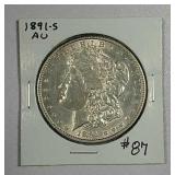 1891-S  Morgan Dollar   AU