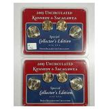2 sets of 2003 Kennedy & Sacagawea coins  BU
