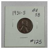 1931-S  Lincoln Cent   AU-58