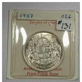 1937  Canadian  50 Cents  Unc.