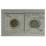 1910 & 1917  Canadian  5 Cents  VF