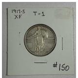 1917-S  Type I   Standing Liberty Quarter   XF