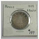 1848  Mexico 2 Reales  F  .1962 asw.