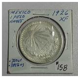1926  Mexico  1 Peso   XF   .3856 asw.