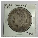 1903-S "Micro O"  Morgan Dollar   F+