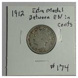 1912  Liberty "V" Nickel