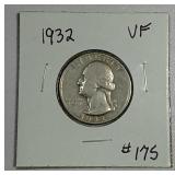 1932  Washington Quarter   VF