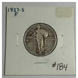 1927-S  Standing Liberty Quarter   F