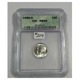 1958-D  Roosevelt Dime   ICG MS-66
