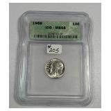 1958  Roosevelt Dime   ICG MS-66