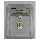 1952-S  Roosevelt Dime   ICG MS-66