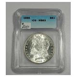1885  Morgan Dollar   ICG MS-63