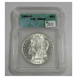 1885-O  Morgan Dollar   ICG MS-64