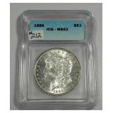 1886  Morgan Dollar   ICG MS-62