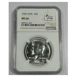 1966 SMS  Kennedy Half Dollar   NGC MS-66