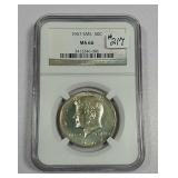 1967 SMS  Kennedy Half Dollar   NGC MS-66