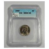 1959  Jefferson Nickel   ICG MS-65  5 steps