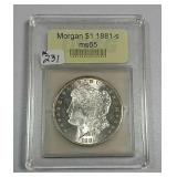1881-S  Morgan Dollar   USCG MS-65