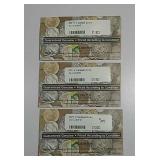 3 sets  Littleton  2003 P&D Sacagawea Dollars Unc.