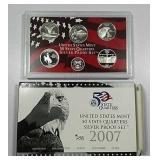 2007  US. Mint State Quarters Silver Proof set