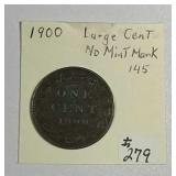 1900  Canada  Large Cent  VF/XF   No mintmark