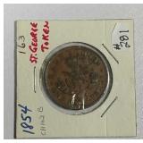 1854  St George Token   Charlton #102-B