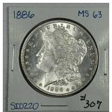 1886  Morgan Dollar   MS-63