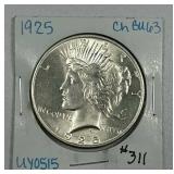 1925  Peace Dollar   BU-63