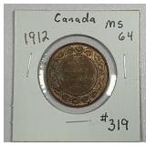 1912  Canada  Large Cent   MS-64