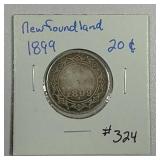 1899  Newfoundland  20 Cents   VG+