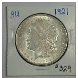 1921  Morgan Dollar   AU