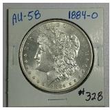 1884-O  Morgan Dollar   AU-58