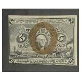 1863  Five Cents Fractional Currency  AU-Unc