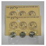 2 1979 P-D-S  S.B. Anthony Souvenir Dollar sets