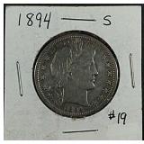 1894-S  Barber Half Dollar  VF