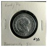 Wayne Tail Curler  "Lucky Pig" Token