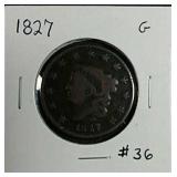 1827  Large Cent  G