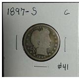 1897-S  Barber Quarter  G