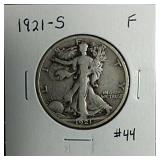 1921-S  Walking Liberty Half Dollar  F