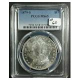 1879-S  Morgan Dollar  PCGS MS-65