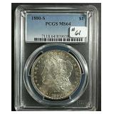 1880-S  Morgan Dollar  PCGS MS-64